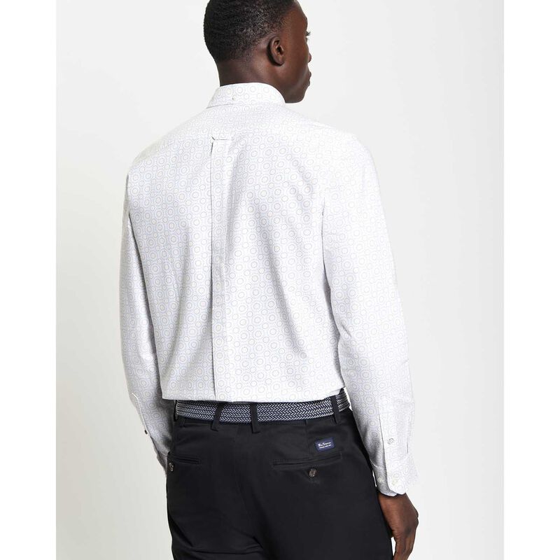 Ben Sherman Stipple Spot Print Long Sleeve Shirt image number 1